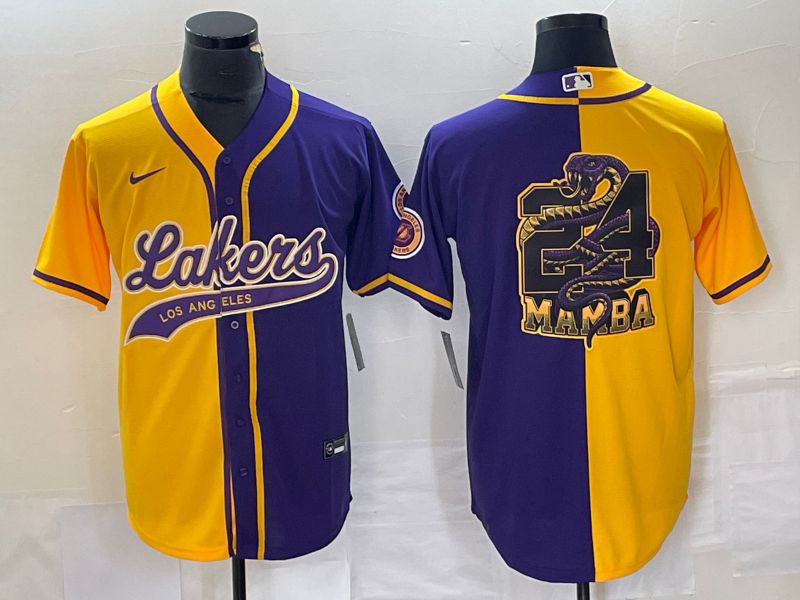 Men Los Angeles Lakers Blank yellow purple 2023 Nike Co Branding Game NBA Jersey style 2->houston texans->NFL Jersey